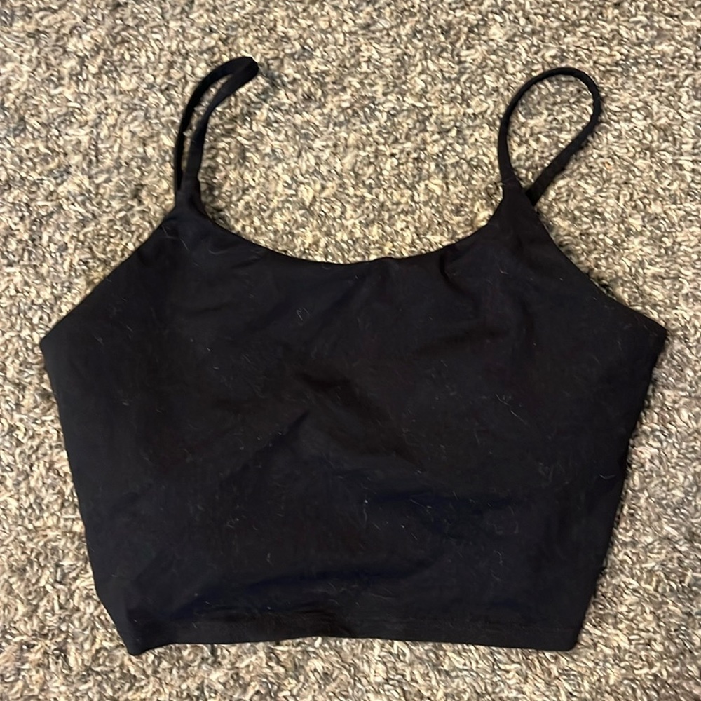 Amazon, size medium, sports bra built in bra liner no padding, supportive.